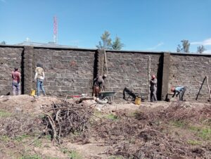 wall construction in Nakuru for client abroad